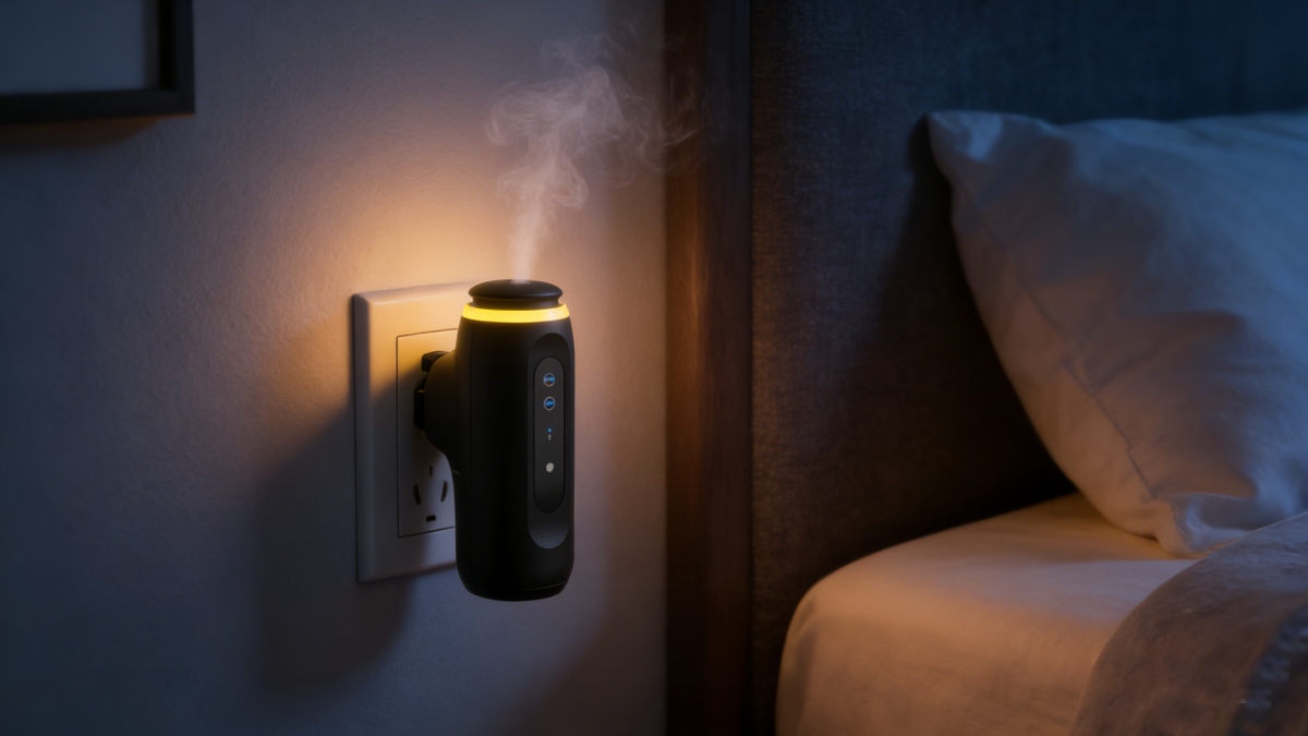 Ultra Quiet Plug-in Home Aroma Diffuser with Smart Light Sensor HYS-04P Ultra Quiet Plug-in Home Aroma Diffuser with Smart Light Sensor HYS-04P